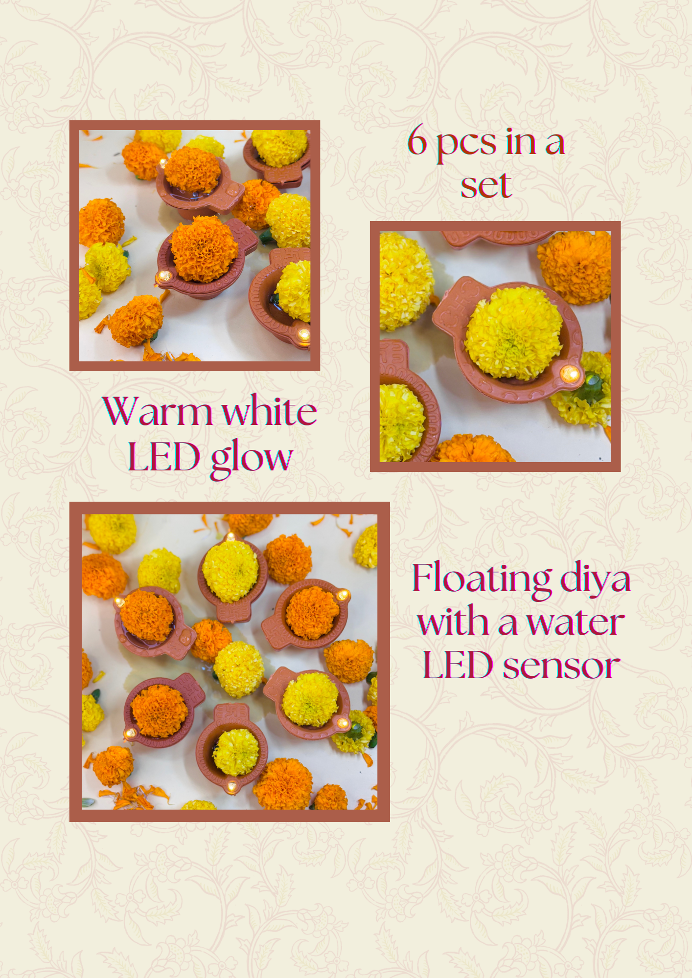 Jal Jyoti diya (Set of 6)